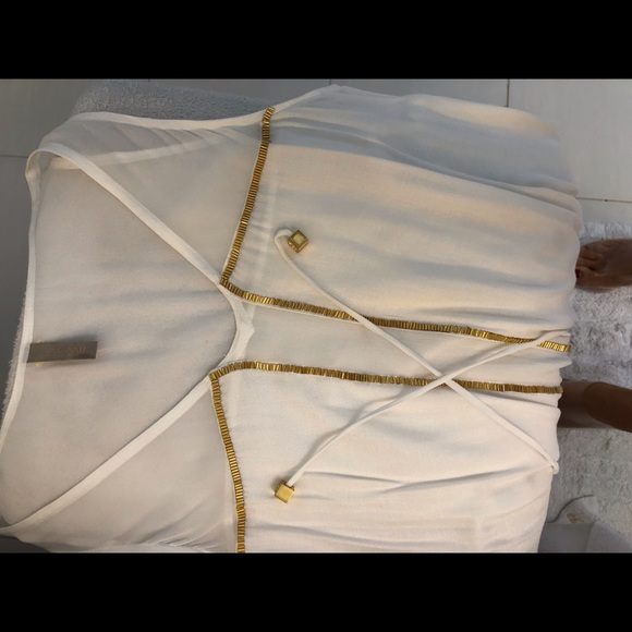 Lily Jean from Ibiza white with gold beads tunic - Picture 5 of 8